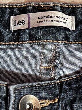 Lee Slender Secret Bootcut Jeans Size 16 Petite Medium Wash Stretch Denim